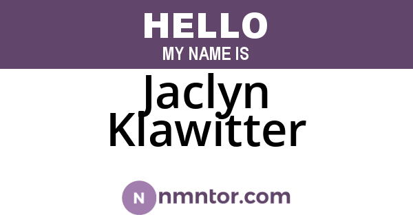 Jaclyn Klawitter