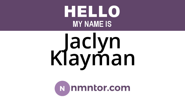 Jaclyn Klayman