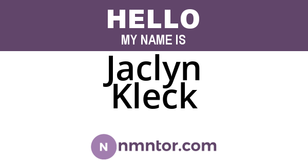 Jaclyn Kleck