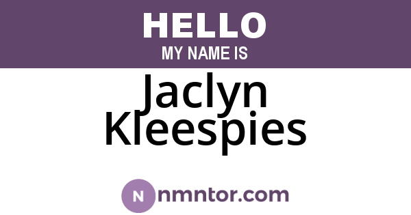 Jaclyn Kleespies