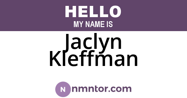 Jaclyn Kleffman