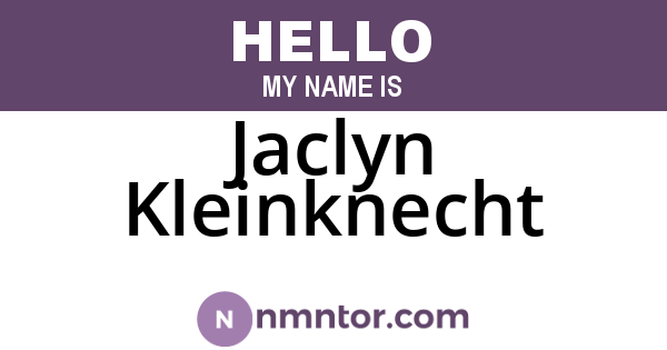 Jaclyn Kleinknecht
