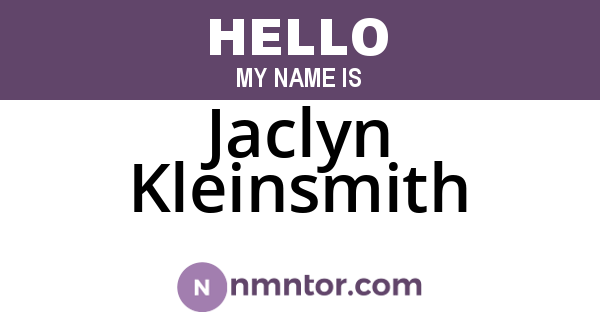 Jaclyn Kleinsmith
