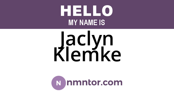 Jaclyn Klemke