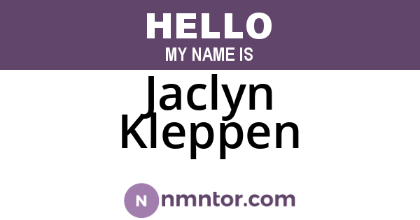 Jaclyn Kleppen
