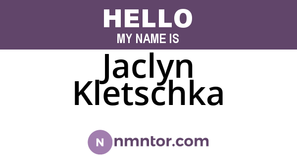 Jaclyn Kletschka