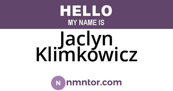 Jaclyn Klimkowicz