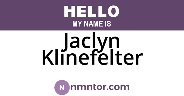 Jaclyn Klinefelter