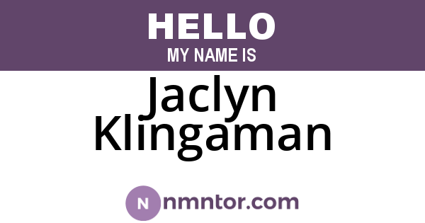 Jaclyn Klingaman