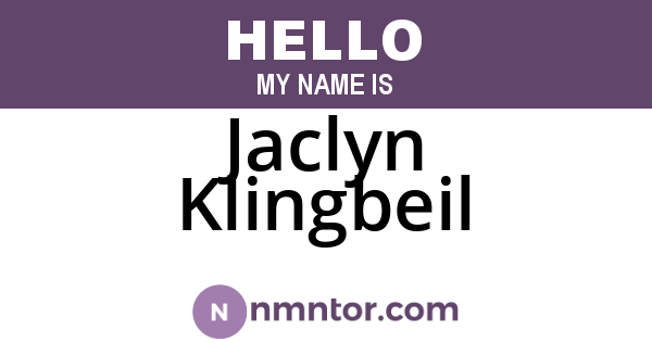 Jaclyn Klingbeil