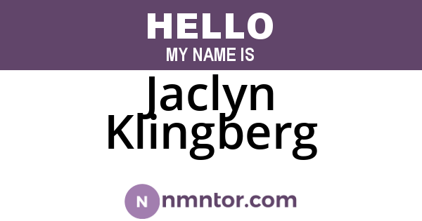 Jaclyn Klingberg