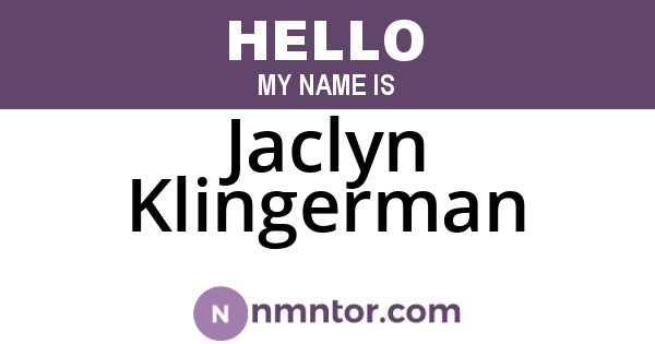 Jaclyn Klingerman