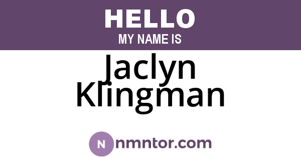 Jaclyn Klingman
