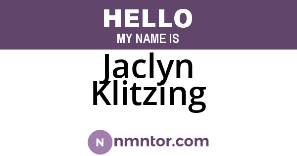 Jaclyn Klitzing