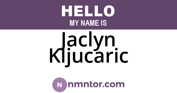 Jaclyn Kljucaric