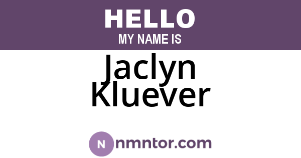 Jaclyn Kluever
