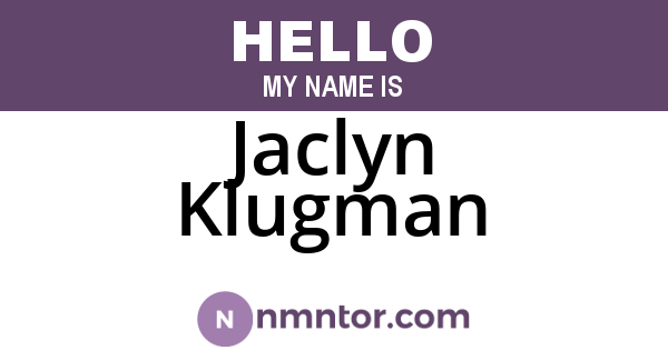 Jaclyn Klugman