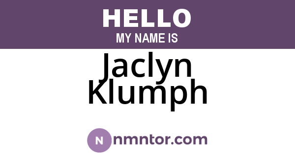 Jaclyn Klumph