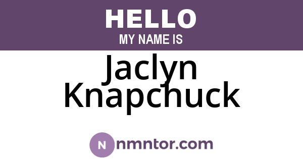 Jaclyn Knapchuck