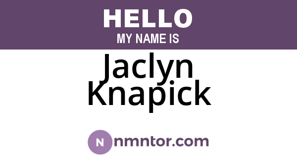 Jaclyn Knapick