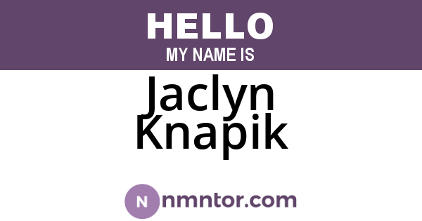 Jaclyn Knapik