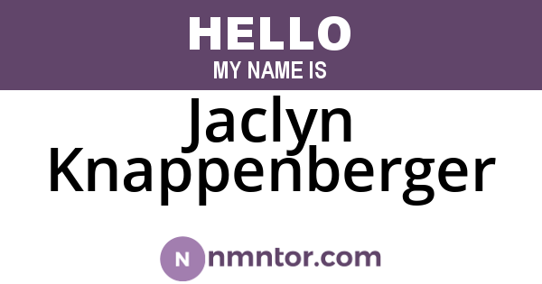 Jaclyn Knappenberger