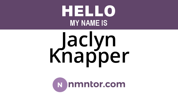 Jaclyn Knapper