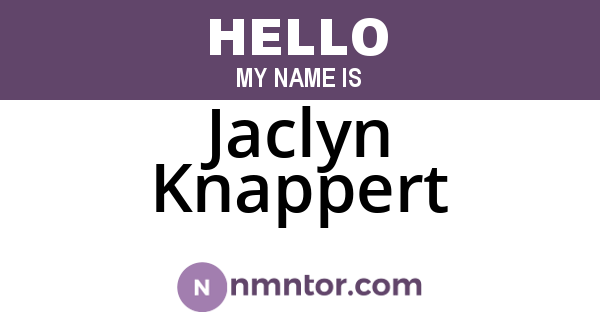 Jaclyn Knappert