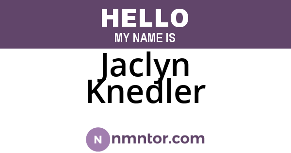 Jaclyn Knedler