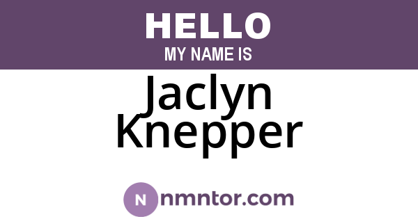 Jaclyn Knepper
