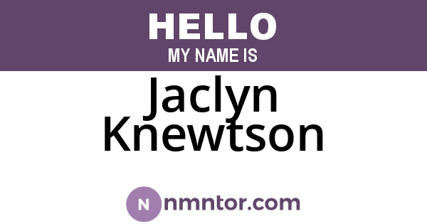 Jaclyn Knewtson