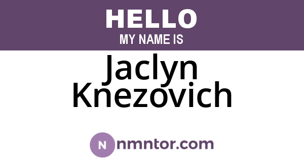 Jaclyn Knezovich