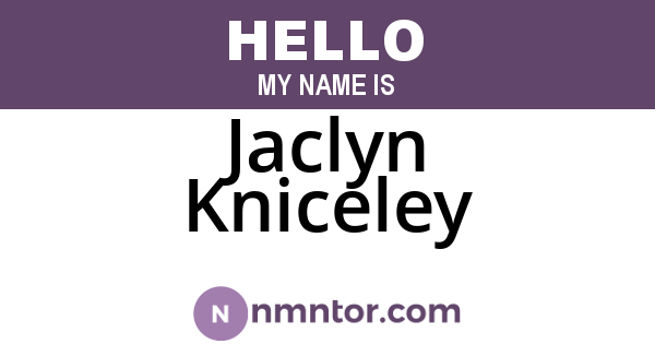 Jaclyn Kniceley