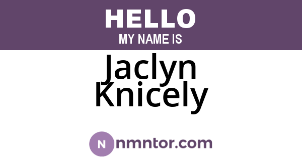 Jaclyn Knicely