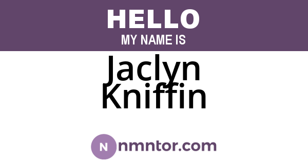 Jaclyn Kniffin