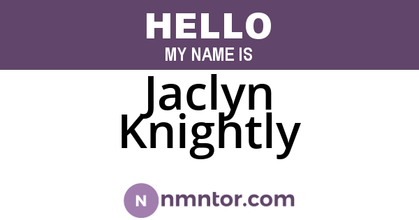 Jaclyn Knightly
