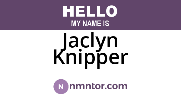 Jaclyn Knipper