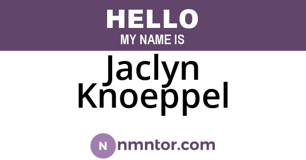 Jaclyn Knoeppel