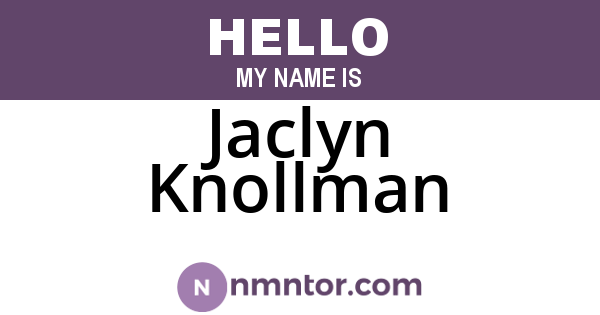 Jaclyn Knollman