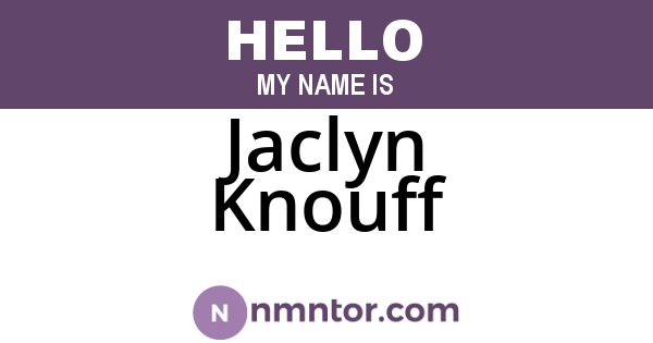 Jaclyn Knouff