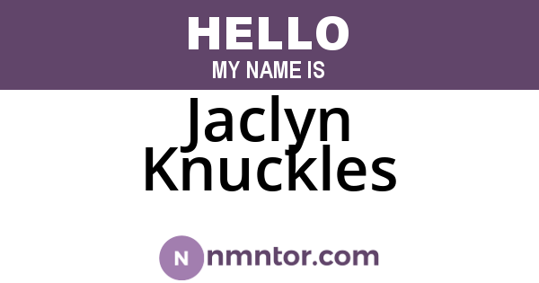 Jaclyn Knuckles