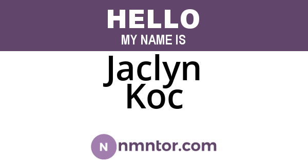 Jaclyn Koc