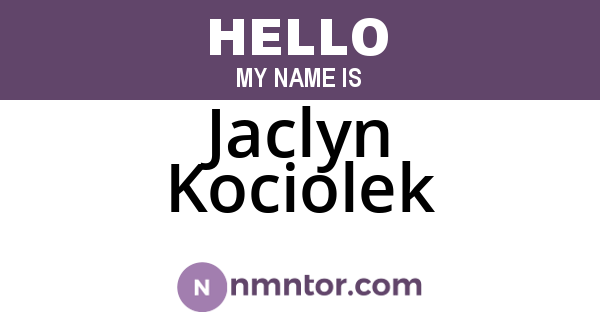 Jaclyn Kociolek