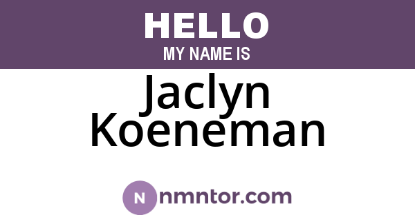 Jaclyn Koeneman
