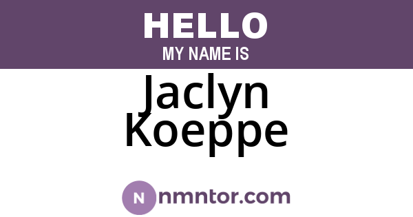 Jaclyn Koeppe