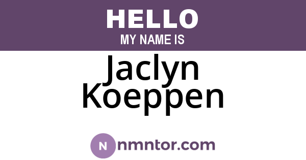 Jaclyn Koeppen