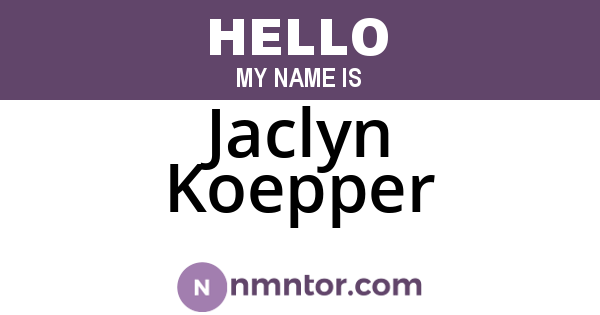 Jaclyn Koepper