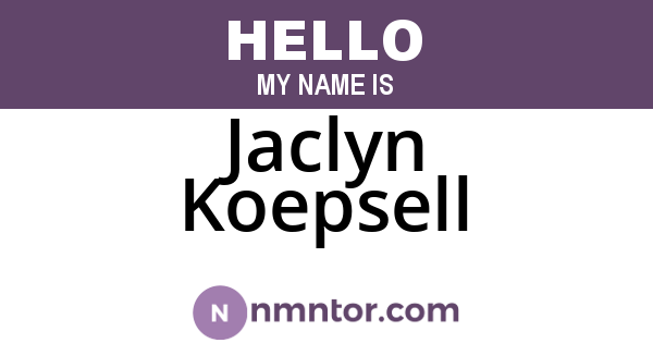Jaclyn Koepsell
