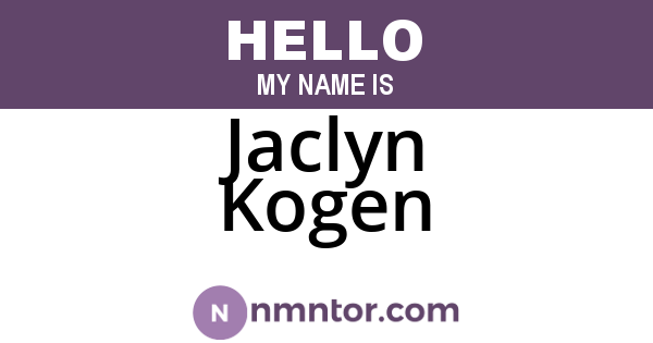 Jaclyn Kogen