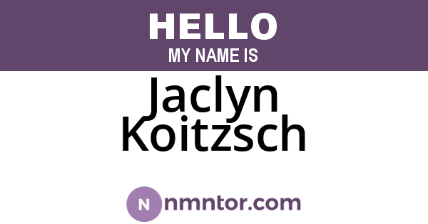 Jaclyn Koitzsch